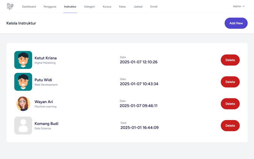 Full control over instructors, categories, and users