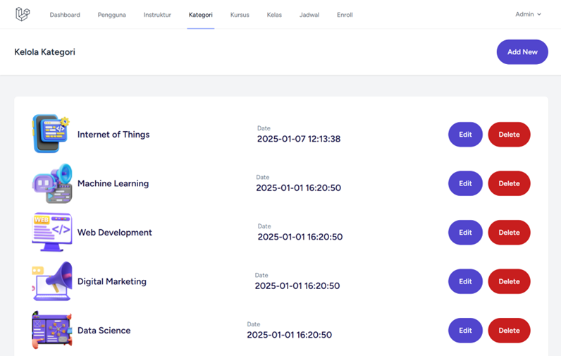 Full control over instructors, categories, and users