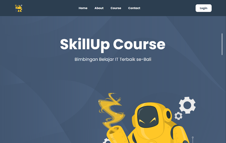 A landing page built to convert visitors into students