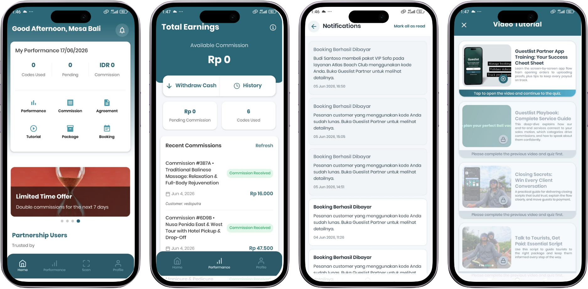 A mobile cockpit for partners and promoters
