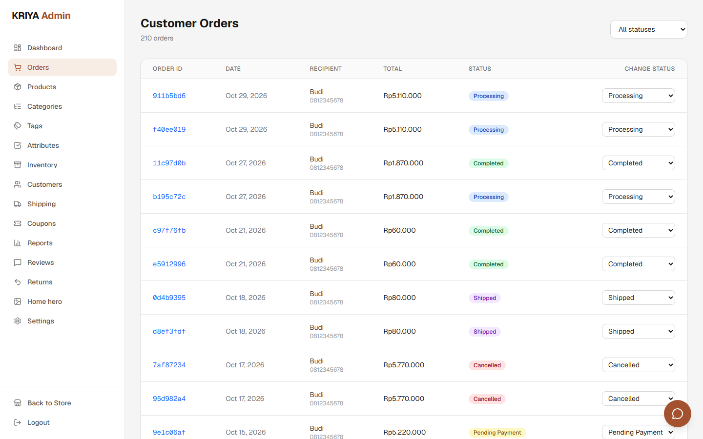 Inventory and fulfillment you can audit