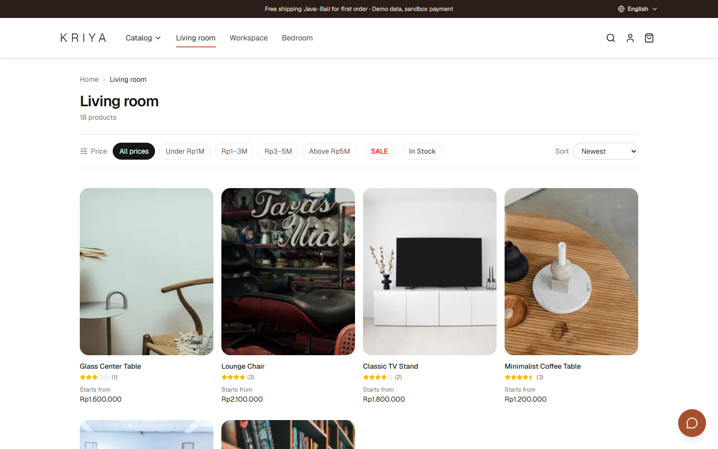 A storefront you browse room by room