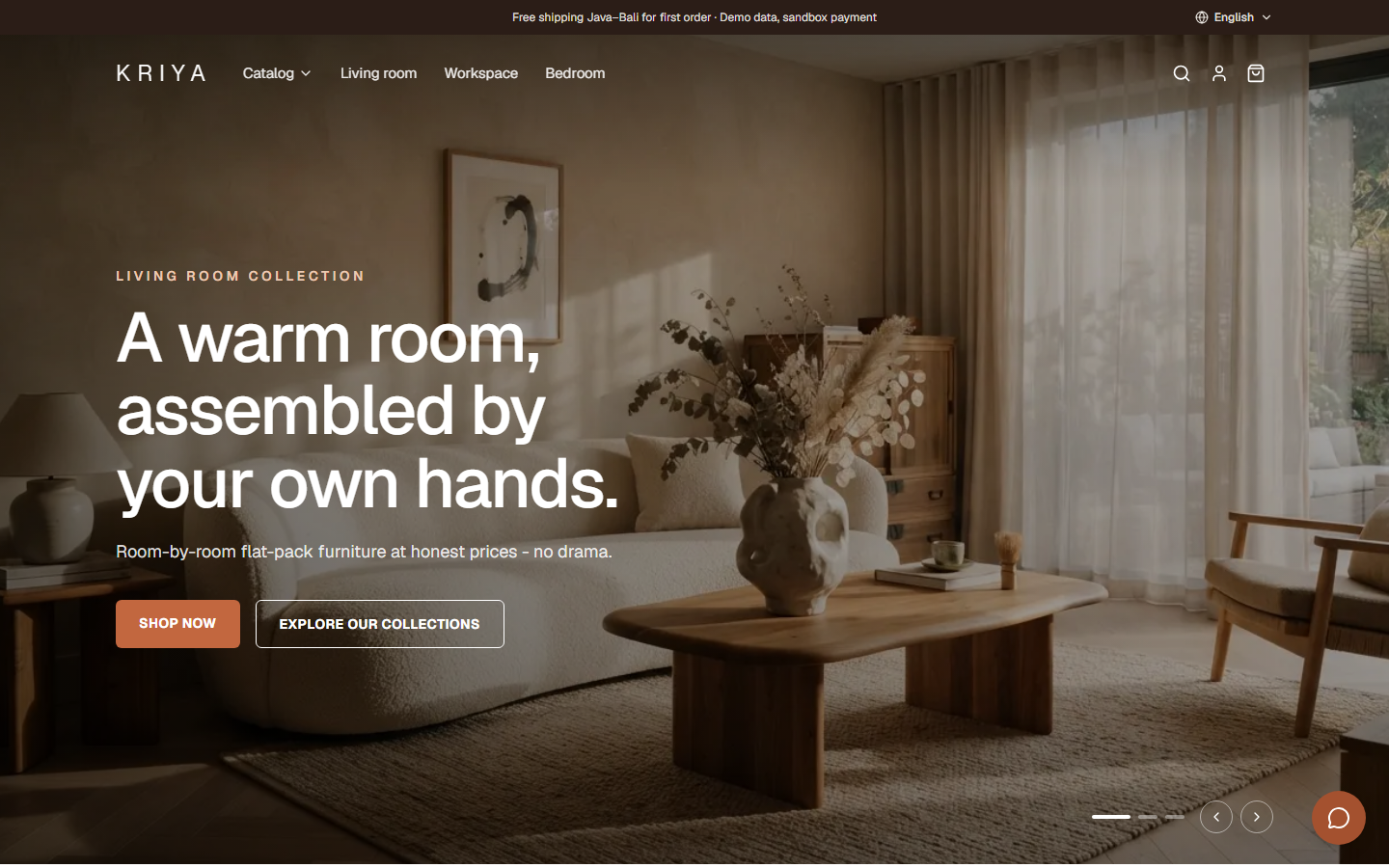 A storefront you browse room by room