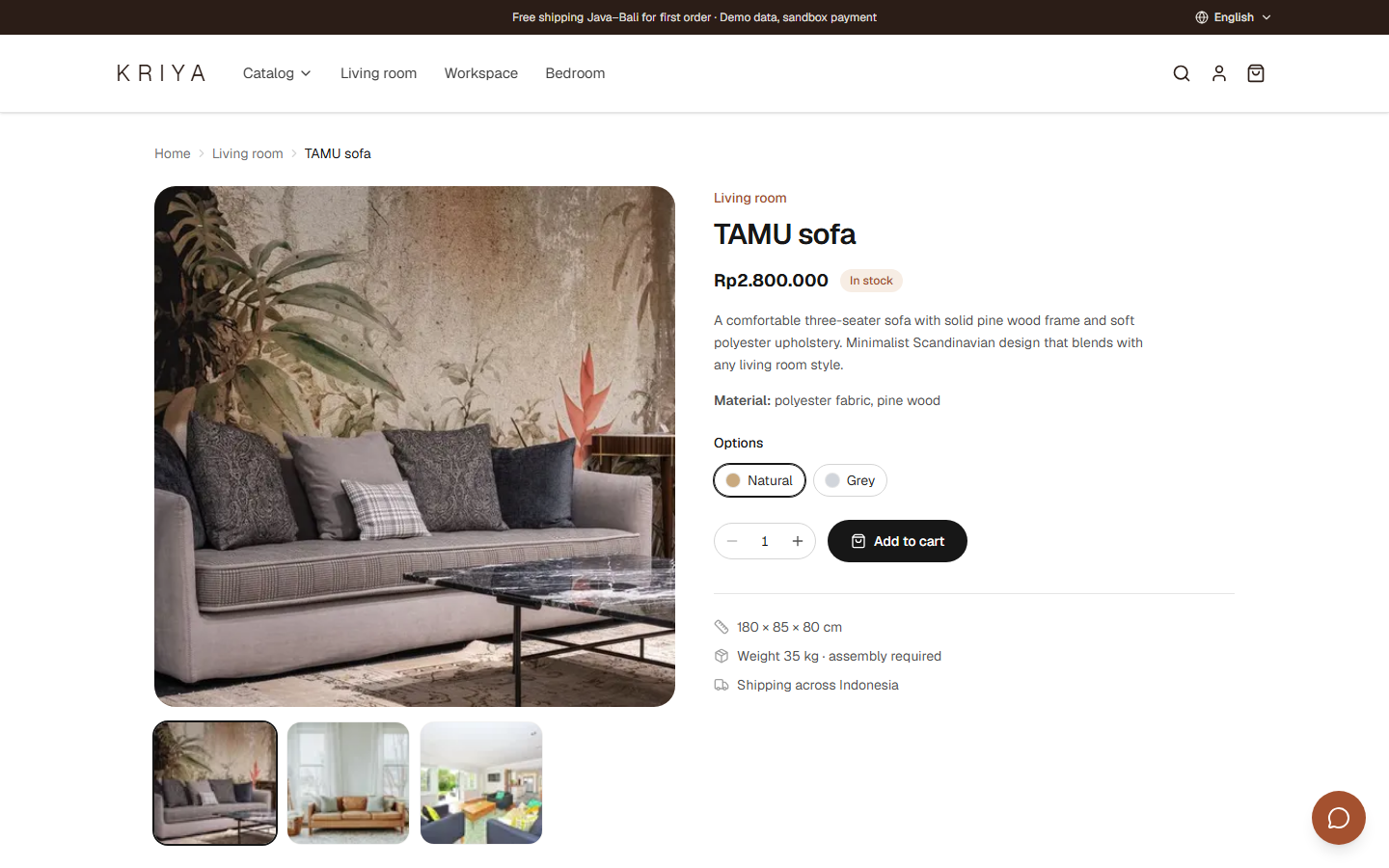 Product pages built around variants