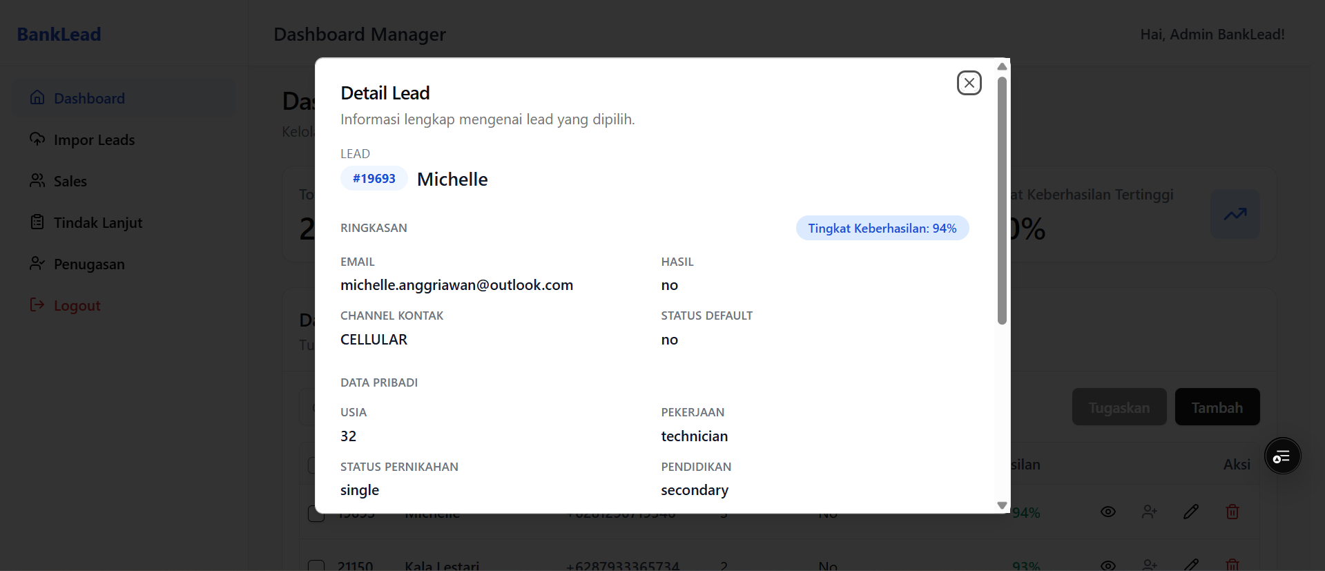 Thousands of leads, scored in batches and explained